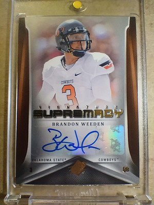 2012 Brandon Weeden Upper Deck SPX Rookie Signature Supremacy Autograph RC   