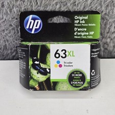 HP 63XL High Yield Tri-color Original Ink Cartridge F6U63AN Exp March 2023