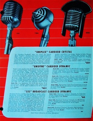 Vintage 1940's Shure Brothers 55 Fatboy microphone Elvis deco w S