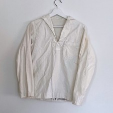 Vintage 1940's WWII Sailor Shirt US Navy Sailor Shirt Stencil Design Antique