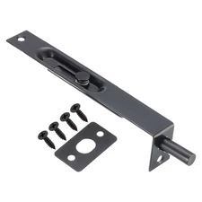 2 Pack 6 Inch Stainless Steel Door Concealed Slide Lock Latch Flush Bolt Black