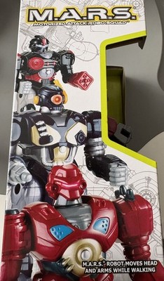 Cybotronix MARS Motorized Attack Robo Squad Red Revo Walking 7'' DAMG BOX E9A