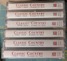 Lot of 6 Time Life Music Classic Country Cassette Tapes