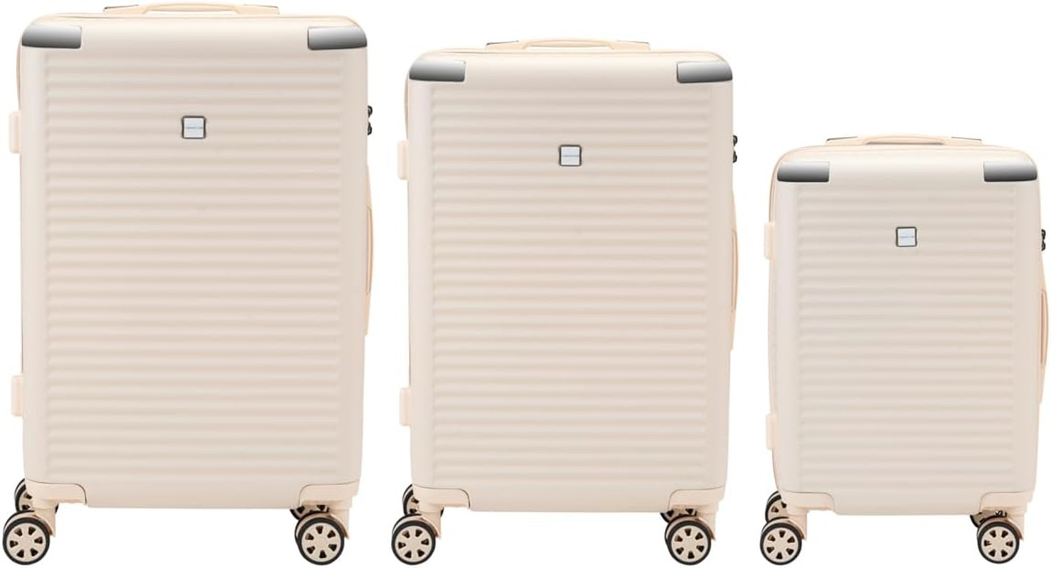 Set 3 Trolley Da Viaggio, Valigie Rigide in Tre Dimensioni Con Ruote Girevoli a