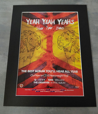 Yeah Yeah Yeahs Poster Show Your Bones Original Album Advert Mounted 14x11''