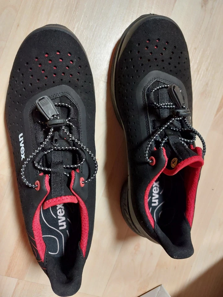 Uvex 1 x-tended Support Halbschuh | Sicherheitsschuhe S1 P SRC | Größe 42 | Rot - Bild 2 von 4