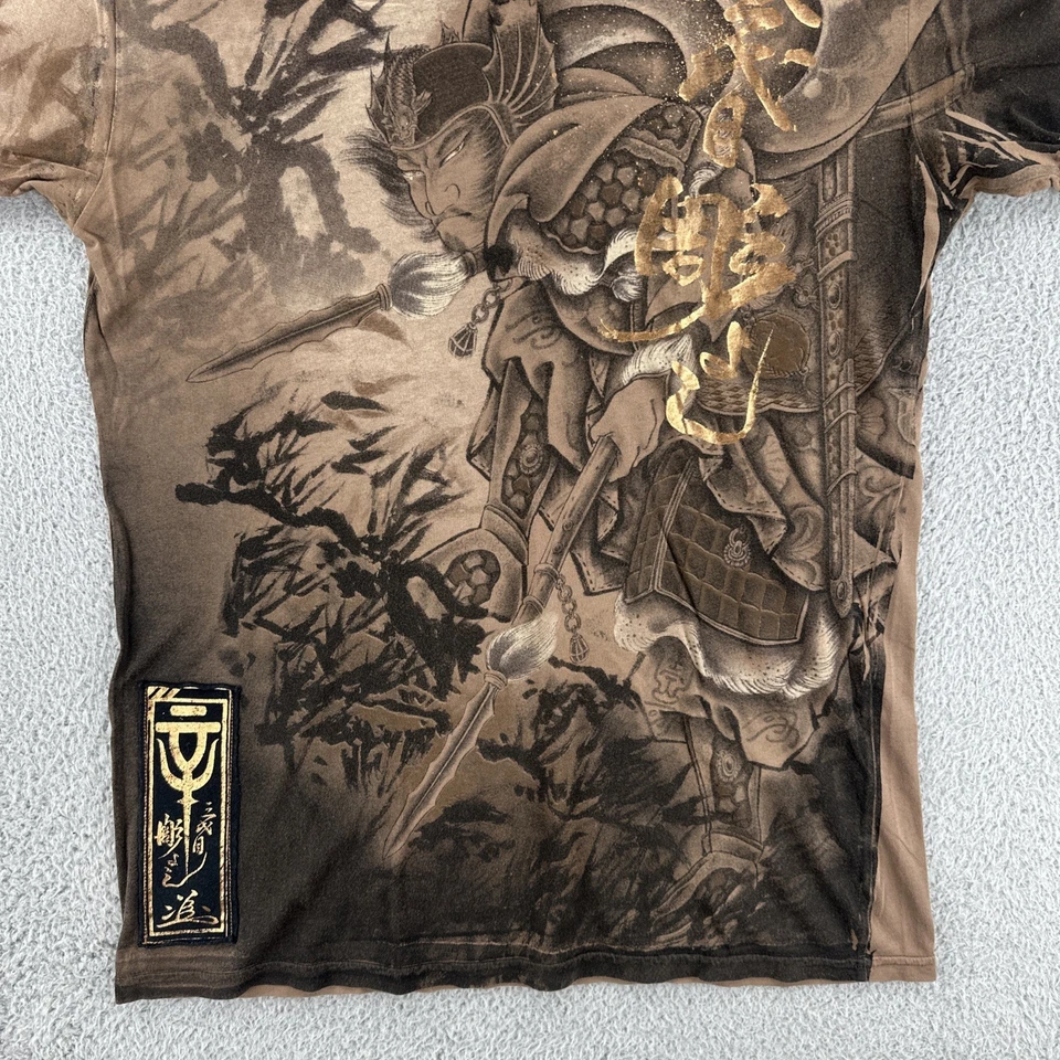 复古 Affliction 108 Heroes Of The Suikoden 作者 Horiyoshi III 男式 L AOP Y2K 衬衫 — 第 4/4 张图片