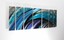 thumbnail 1 - Large Metal Wall Art Sculpture Abstract Wave Painting Decor Blue by Brian Jones