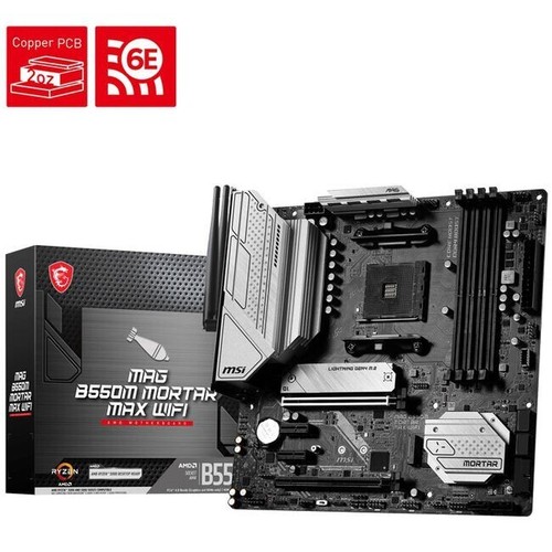 MSI MAG B550M MORTAR MAX WIFI DDR4 AM4 AMD B550 SATA 6Gb/s Micro-ATX New - 第 2/14 張圖片
