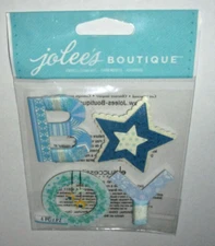 Jolee's Boutique Baby Boy Yarn Word 50-21609 Dimensional Stickers EKSuccess