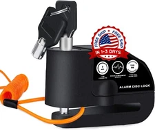 Candado Para Bicicleta Moto Motocicleta Con Alarma Bloqueo de Disco 110 dB 7mm