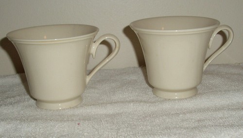 2 Lenox Demension Avorio "Speciale" 6 oz.  Tazzine da tè/caffè con piedi - Foto 1 di 5