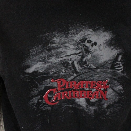 Vintage Disney Hoodie Sweatshirt Kids Youth Small Black Pirates of the Caribbean - Picture 7 of 9