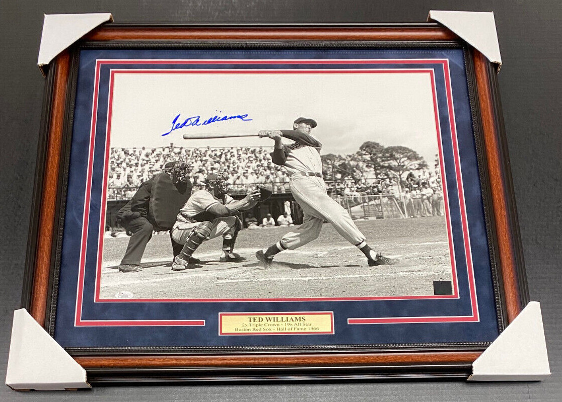 Ted Williams Autographed 1947 Triple Crown 25 x 23.5 Lithograph Artist  Proof by Lewis Watkins (JSA