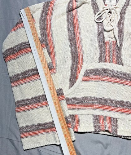 Billabong Baja Hoodie Womens Large Multicolor Pullover Striped Relaxed Fit Beach - Picture 4 of 11