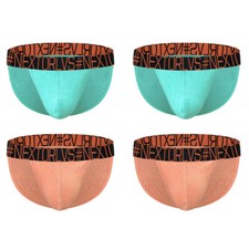 4 Pack Mens Briefs Bikini Comfort Cotton Flexible Soft Waistband Underwear