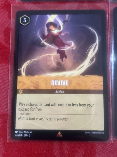4x Lorcana Shimmering Skies - Revive - 27/204 - Rare M/NM x4 - Picture 4 of 7
