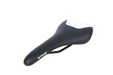 BTWIN Road MTB eBike Cycle Saddle Cr-Mo Rails Bike Seat Black with white decal