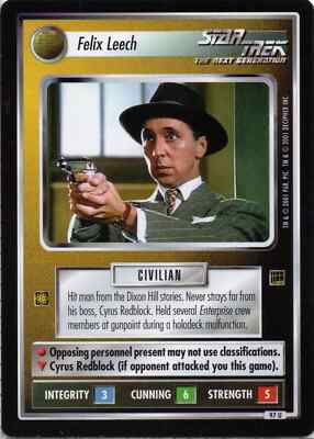 Star Trek CCG Felix Leech Near-Mint/NM Uncommon   HA 2001