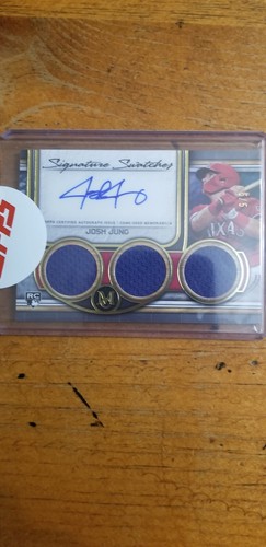 2023 TOPPS MUSEUM COLLECTION JOSH JUNG TRIPLE JERSEY SWATCH/AUTO/5
