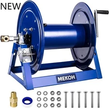 Pressure Washer Hose Reel 3/8"x350ft/1/4"x455ft,5000PSI Hand Crank Hose Reel,NEW