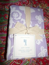 2 POTTERY BARN KIDS LOFT BUTTERFLY SHAMS , 2 STANDARD, LAVENDAR, NEW