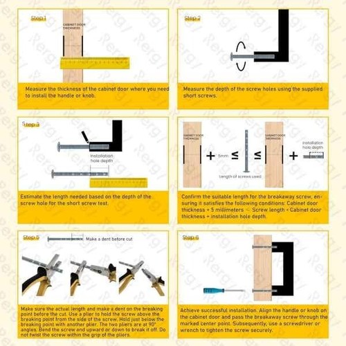 Rergy 10 Pack Brushed Nickel Cabinet Pulls Kitchen Cabinet Handles - 6.25in C... - Picture 3 of 3