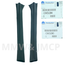 Sinistro + Destro Centrale Montante Copertura IN Gomma Orlo Per Opel Corsa E