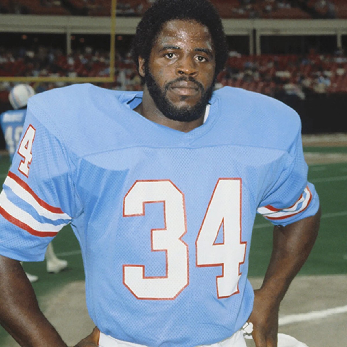 Vintage Houston Oilers EARL CAMPBELL Sand-Knit Jersey Medium