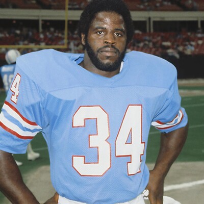 Vintage Houston Oilers EARL CAMPBELL Sand-Knit Jersey Medium