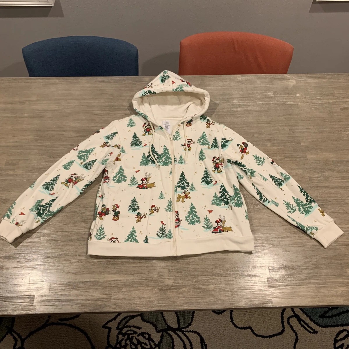 NICE Official 2022 Walt Disney World Parks Christmas Zip Up Hoodie 