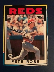 Pete Rose 1986 Topps Wax Box Cutout Card