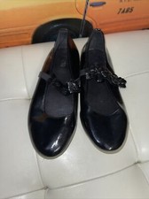 Michael Kors Girls Rover Floral Black Patent Leather Ballet Flats Shoes Sz 4