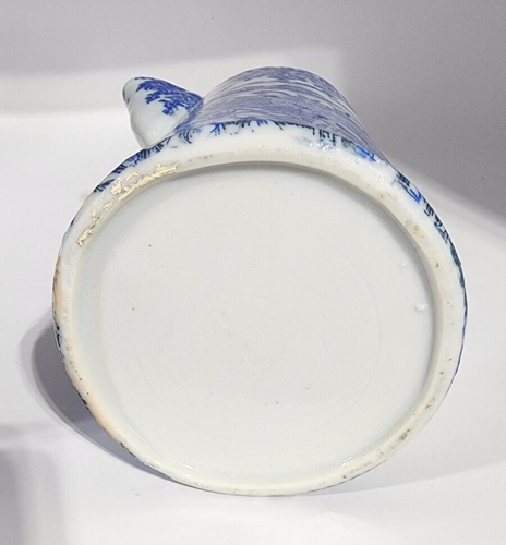 Hermosa jarra/tetera japonesa antigua de porcelana azul y blanca de agua caliente - Imagen 11 de 11