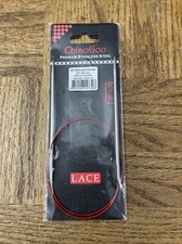 ChiaoGoo Stainless Steel Red Lace Circular Knitting Needles 24 US5