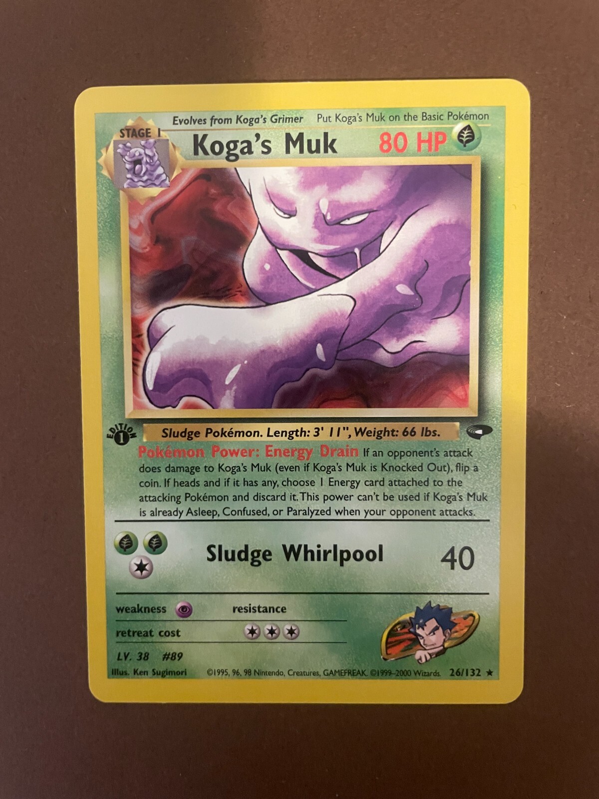 Koga's Muk 26/132 1st Edition Gym Challenge Rare Vintage Pokemon NM