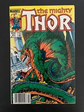 Mighty Thor 341 Newsstand Simonson Sig Splash Page Higher Grade Marvel D53-44