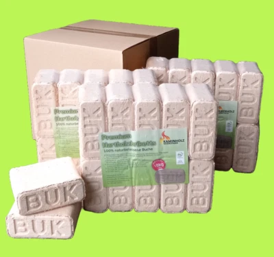KAMINHOLZ-GUENSTIGER Holzbriketts RUF BUCHE 10 kg 20 kg 30 kg Hartholz Buche Kamin Ofen Heiz Briketts