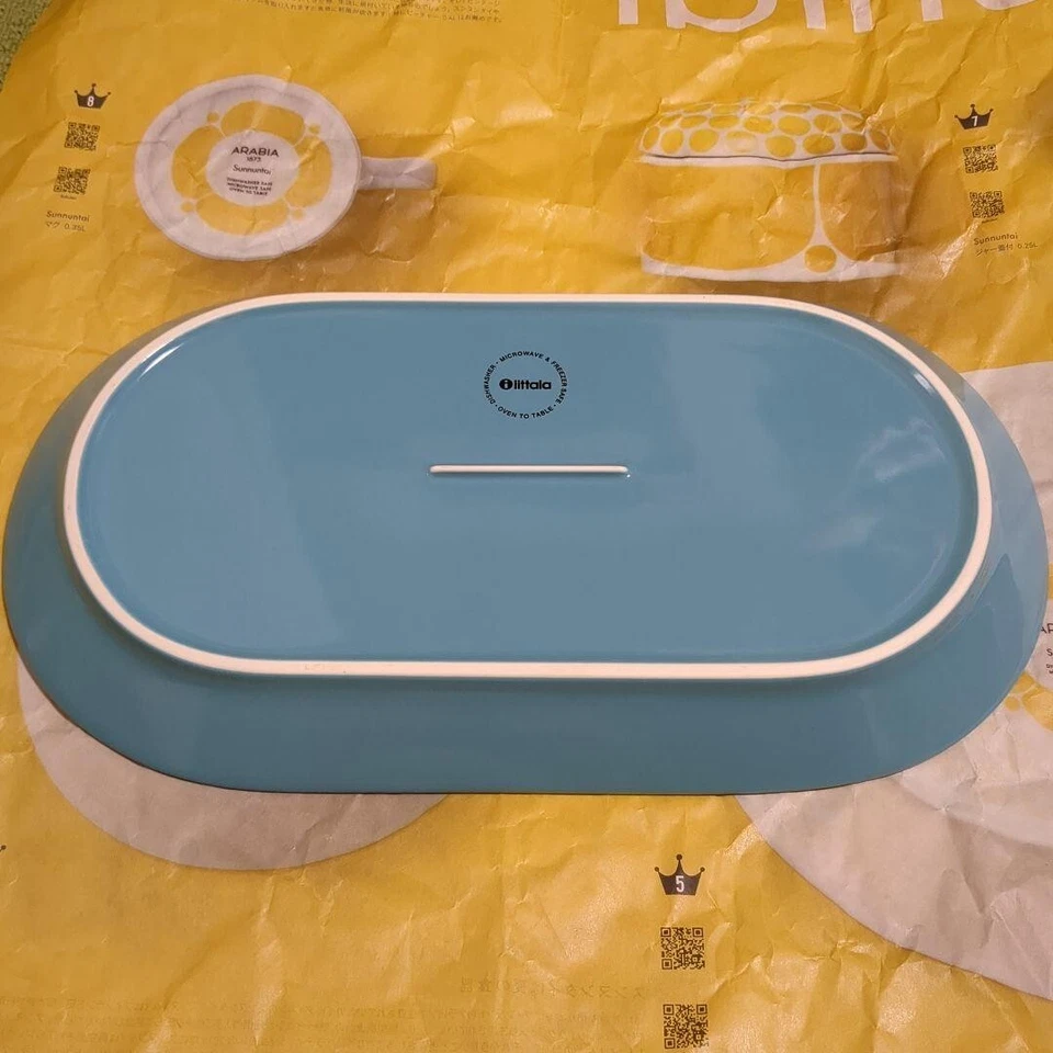 Bandeja Plato Ovalado Azul Turquesa Iittala Teema 20×35cm Foto 2 de 2