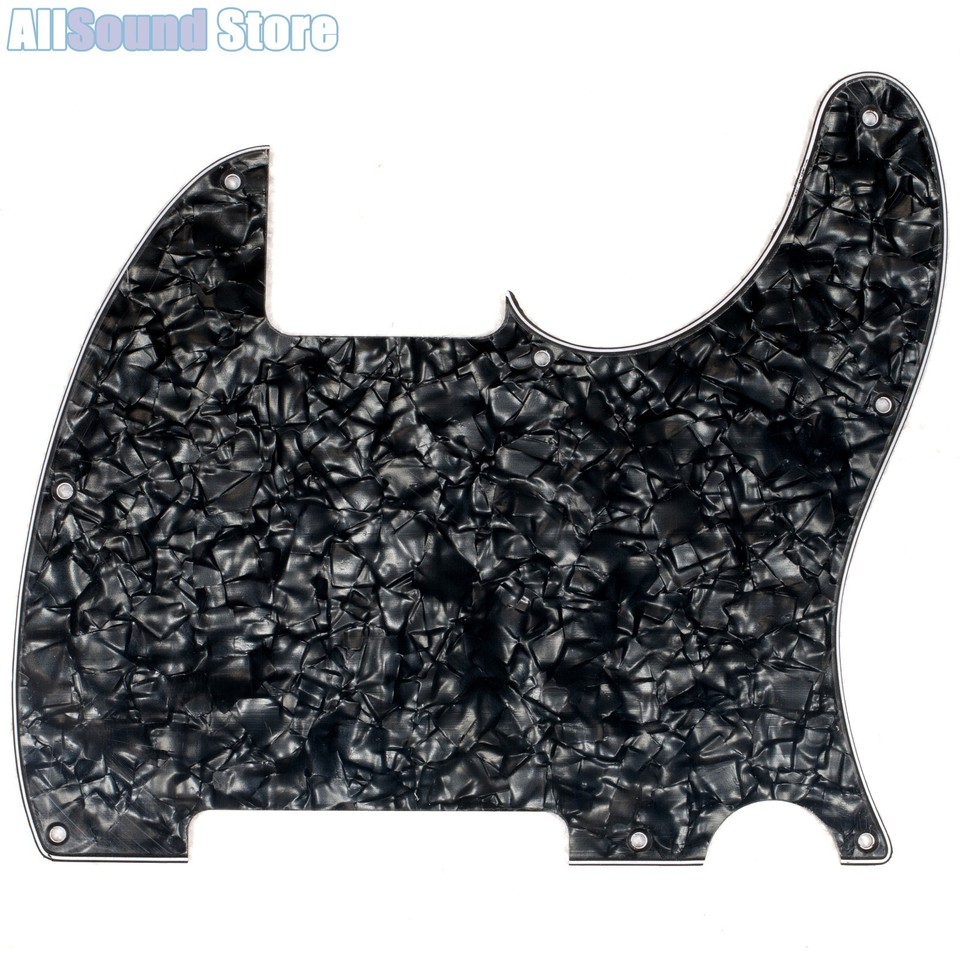 Musiclily 5 Fori Blank Tele Pickguard Battipenna per Chitarra Fender USA/Mexican Telecaster Esquire, 1 strato Nero Musiclily 5 Fori Blank Tele Pickguard Battipenna per Chitarra Fender USA/Mexican Telecaster Esquire, 1 strato Nero