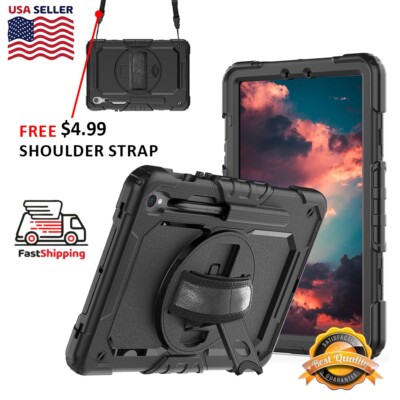 AMZER Rugged Heavy Duty Shockproof Case Strap Hand Grip For Galaxy Tab S9/S8