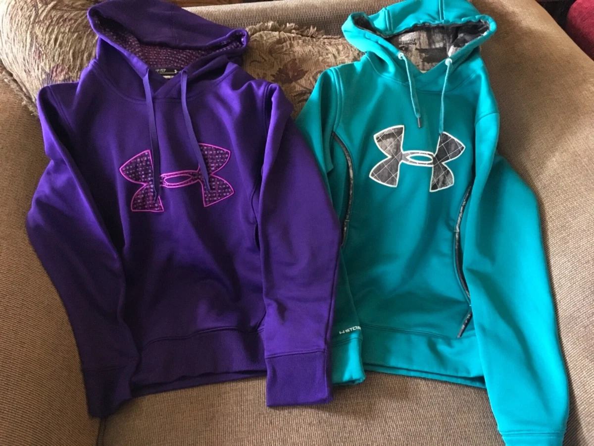 Purple and green best sale under armour hoodie