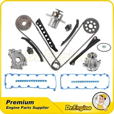 Timing Chain Kit Oil Water Pump Thermostat Cover Gasket Fit 09-12 Ford 5.4L