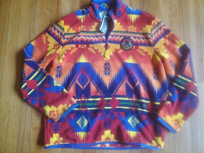 Polo Ralph Lauren Native Print Fleece-Size XL with pockets | eBay 
