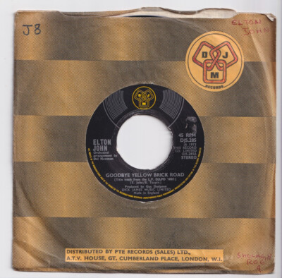 (nX577) Elton John, Goodbye Yellow Brick Road - 1973 - 7'' vinyl
