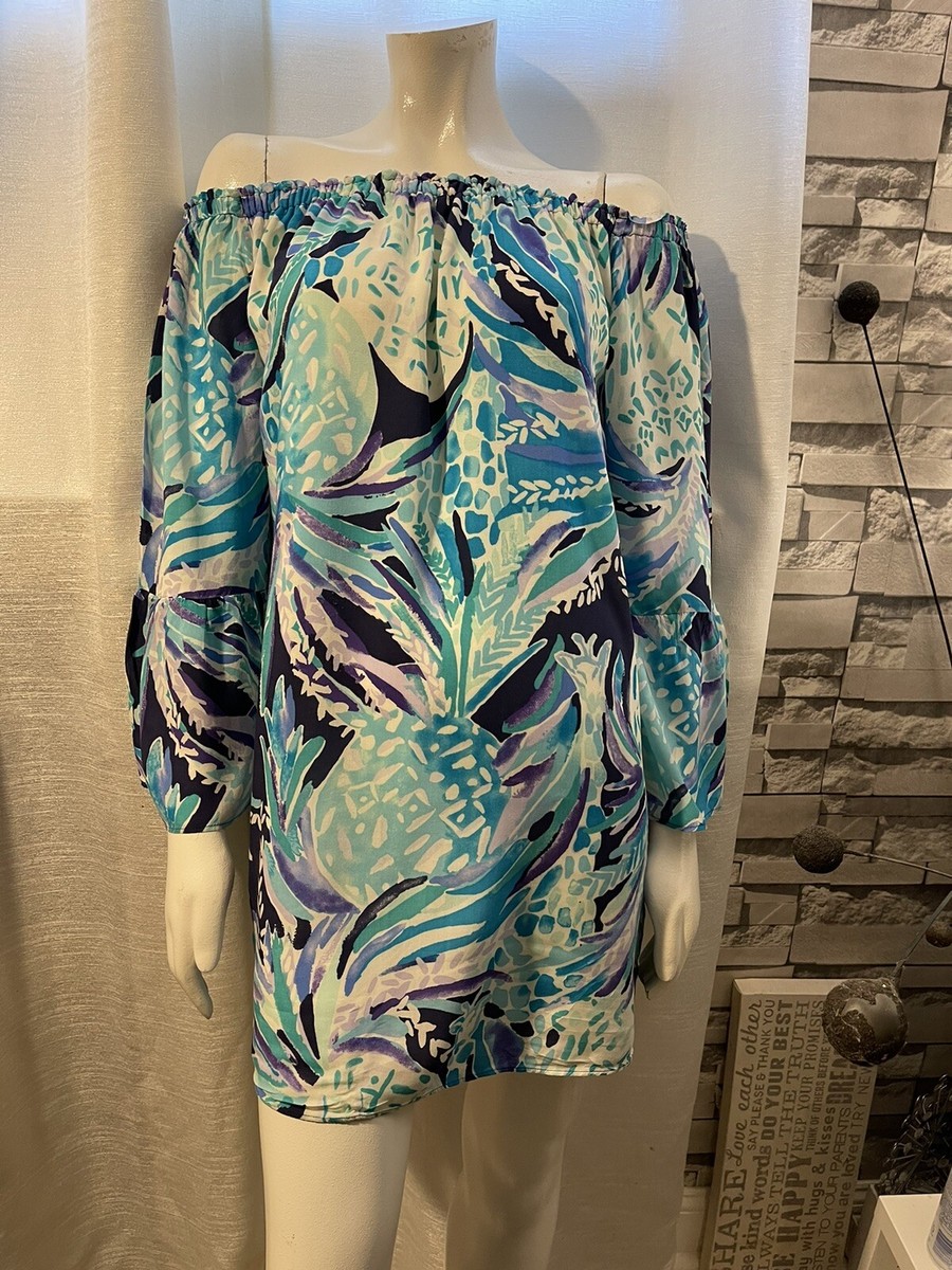 blue pineapple dress Aspiga Ladies Sustainable Viscose Tabitha Maxi Dress main image 1