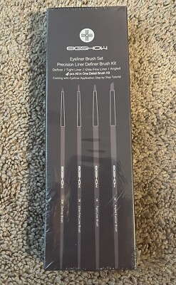 Eyeliner Brush Set Precision Eigshow 4 Piece Liner Definer Kit New In Box Sealed