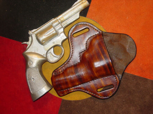 Smith & Wesson 19 4" barrel brown leather holster Kwik & Free - Picture 2 of 3