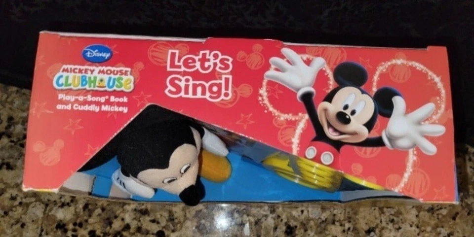NUEVO Disney Jr. Mickey Mouse Clubhouse Let's Sing Libro y Peluche Play-a-Song 2015 Foto 2 de 3