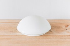 Bel Abat-Jour Opaline Blanc Vintage Globe Demi Sphère Applique Plafonnier